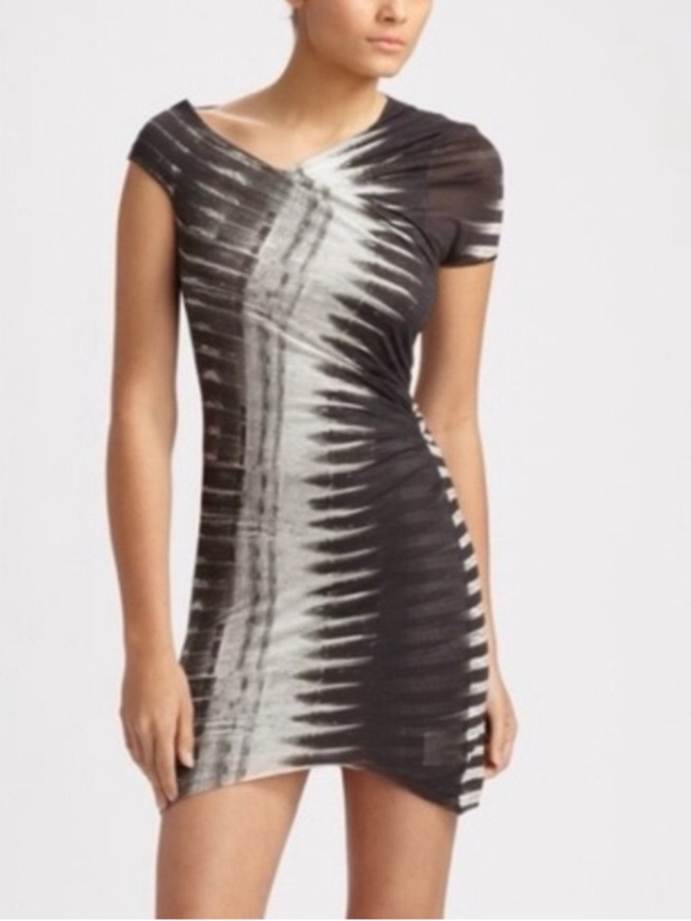 Helmut Lang jersey asymmetrical dress L